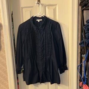 Chico's Midnight Blue Button-Down Shirt